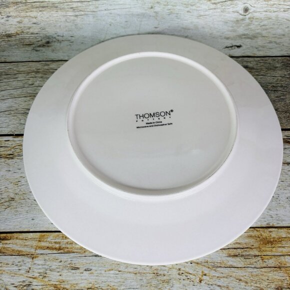 Thomson Pottery HAMPTON Seashells Embossed Rustic Off White Dinner Plates Set 4 - Picture 9 of 16